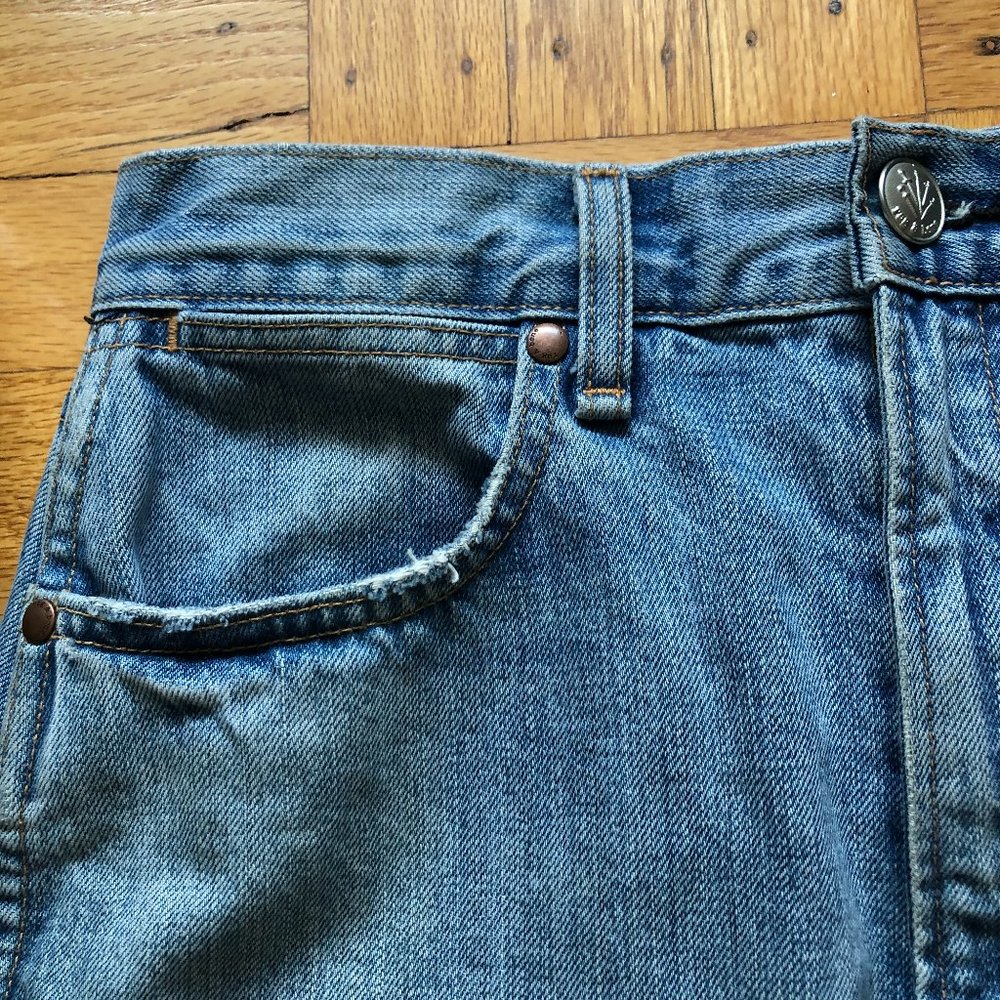 Rag & Bone 100% Cotton Light Wash Baby Blue Moss Denim Skirt - 26 S - Picture 8 of 12